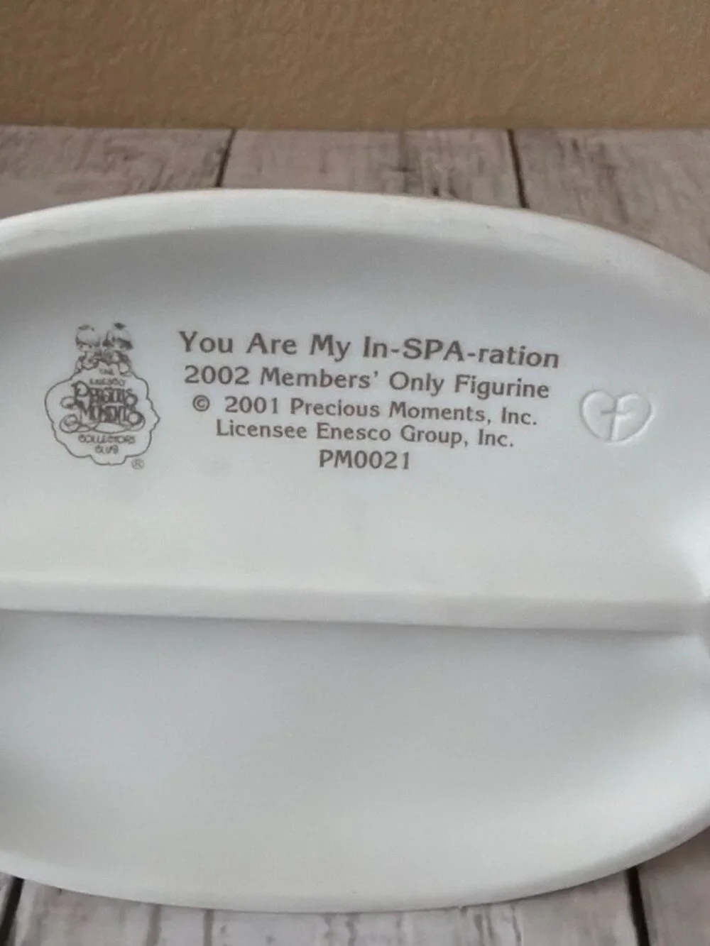 Precious Moments You Are My In-SPA-ration 2001 Members Only Figurine PM0021 - Picture 7 of 12